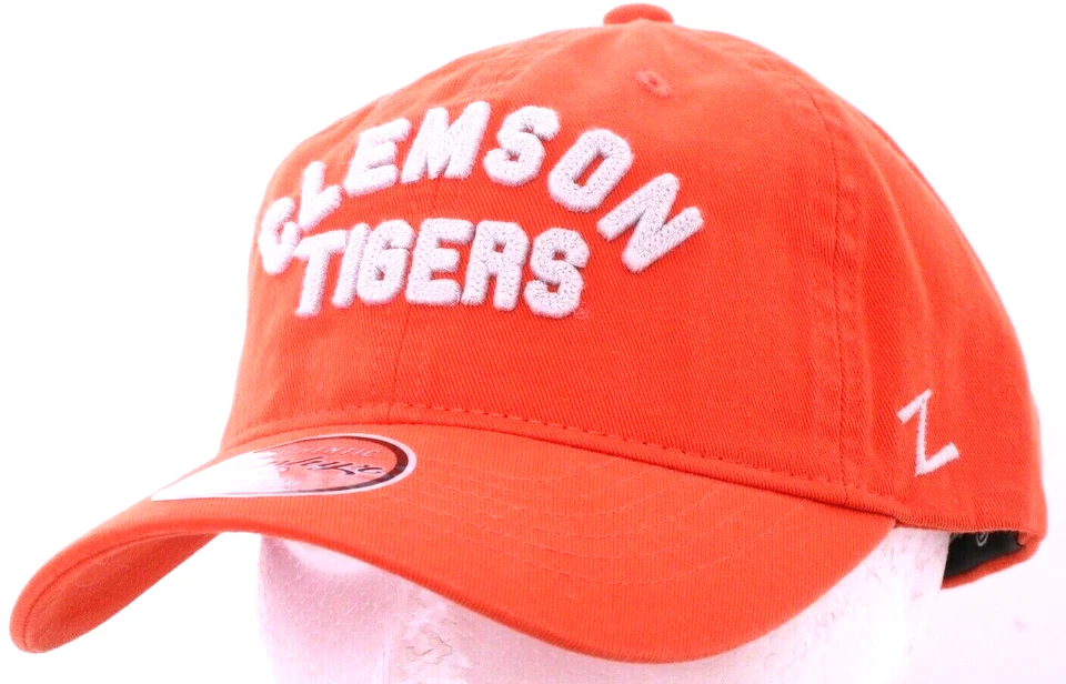 NEW Clemson Tigers Orange Embroidered Zephyr Adjustable Strap chino Hat Cap OSFA - Image 1 of 4
