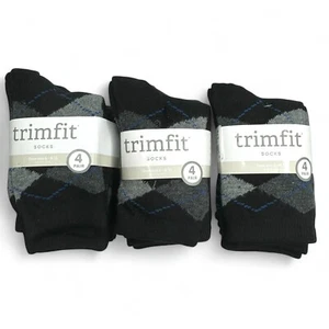 Trimfit Boys 12 Pack Black Dress Socks Size S Shoe Size 4-8.5 Toddler Boy Socks - Picture 1 of 7