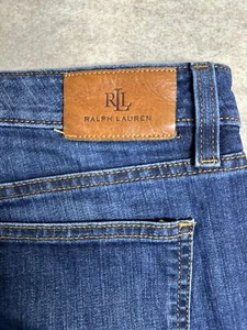 Ralph Lauren Jeans Womens 12P Blue Denim Dark Wash Boot Cut Crisp Casual - Picture 1 of 14