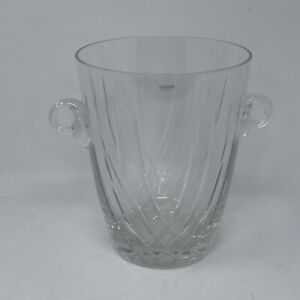 Krosno Poland Etched Glass Ice Bucket Vase