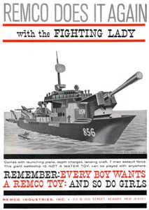 1960 Remco - The Fighting Lady - Toy Advertising Poster - Picture 1 of 1