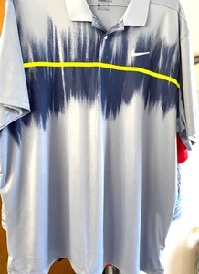 Nike Golf Polo Kurzarm Blau Neon Gelb Dri-Fit Shirt 2XL 011-040 - Bild 1 von 7
