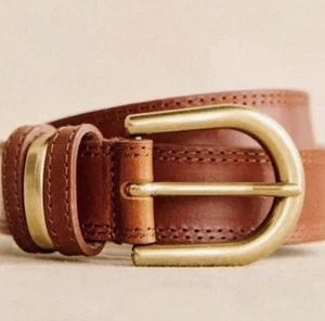 Sezane Taylor Damen Glatt Heritage Leder Gürtel Natur Größe 85 = 33,5" - Bild 1 von 8