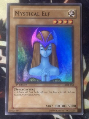 Yugioh: Mystical Elf - LOB-062 - Super Rare - 1st Edition - MP N.A Print - Image 1 of 4
