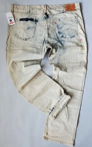 LEVIS 511 BLUE ACID-WASH SLIM FIT MENS ZIPFLY STRETCH JEANS SZ: 42X32 - Picture 1 of 6