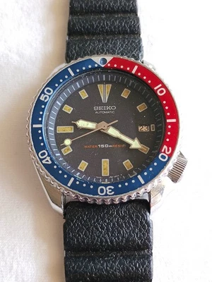 Reloj automático de buceo SEIKO 7002-700J bisel Pepsi JDM 17 joyas vintage 1984 Foto 1 de 4