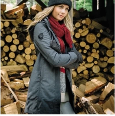 EUC Roots 73 Canada Elkpoint Charcoal Gray Soft Shell 3/4 Length Removable Hood Foto 1 de 4