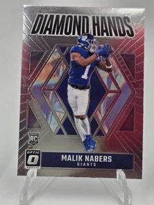 Malik Nabers 4 Panini Donruss Optic Diamond Hands Insert New York Giants Rookie - Picture 1 of 2