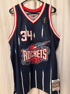 New Mitchell Ness NBA Hakeem Olajuwon 96 97 Swingman Jersey Houston Rockets - Picture 1 of 3