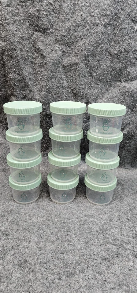 Sage Spoonfuls 12 pack Jar Set: 3 oz Jars Baby Food Storage Craft Storage  - Image 1 of 4
