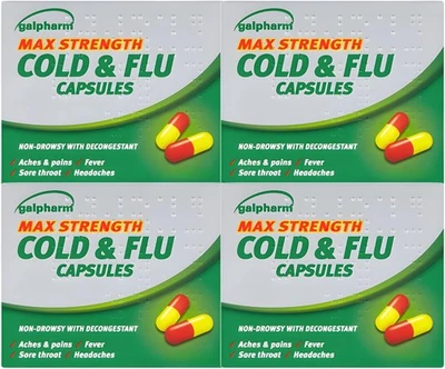 BEMACAR 4 x Cold and Flu Capsules