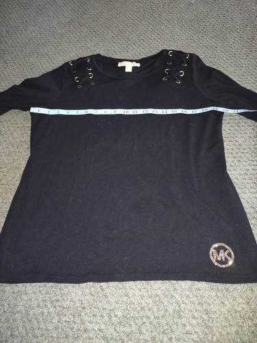 Maglione Grommet nero Michael Kors taglia large da donna nero pizzo L S