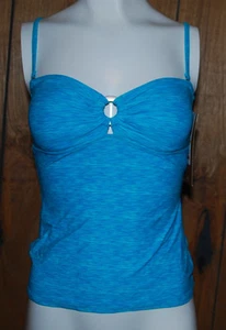 Captiva Damen Badeanzug Tankini Oberteil türkis blau gepolstert verstellbare Träger S - Bild 1 von 3