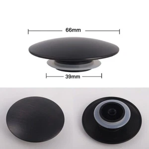 Fregadero negro mate instalación sin esfuerzo 66 mm para lavabos bañeras fregaderos - Imagen 1 de 12