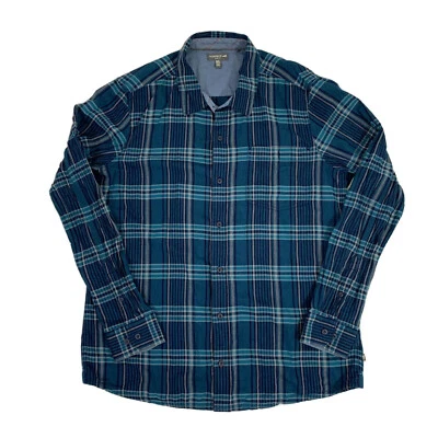 Camisa Horny TOAD & CO Para Hombre XL Calce Ajustado Beckman A Cuadros Abotonada Algodón Orgánico Foto 1 de 4