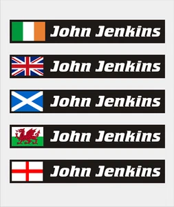 10x Fahrername + Flagge Kart selbstklebend, Aufkleber. Kart, Racing. - Bild 1 von 1