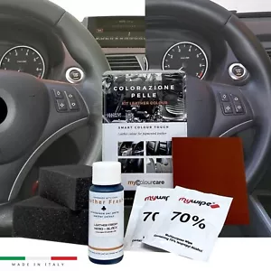 Kit Ripristino Colore Volante Pelle Alfa NERO Ritocco Vernice restauro Interni - Foto 1 di 8