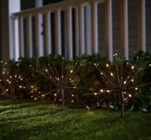 GE 6-ct Staybright LED Random Sparkle Firework Pathway Markers Warm White NEW - Picture 1 of 4