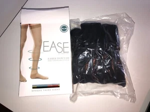 Thermafirm EASE Opaque Thigh Highs Black XL SHORT 20-30 mm Compression Stockings - Picture 1 of 5