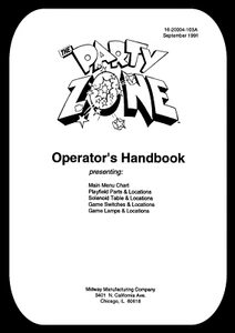 Manual de operadores de Bally The Party Zone para máquina de pinball 12 páginas - Imagen 1 de 1
