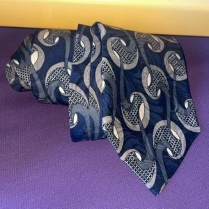 Ziggurat by Mulberry neck weak classic silk necktie black geometric USA made - Picture 1 of 8