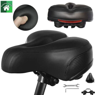 Extra Wide Big Bum Bike Bicycle Cycling Gel Breathable Cruiser Pad Saddle Seat  - Image 1 of 4