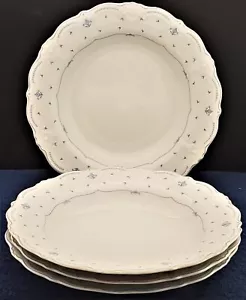 Set of 4 Tirschenreuth Fleur de Lis Rim Soup Bowls - Picture 1 of 4