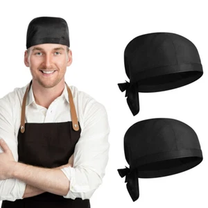2 Pcs Chef Hat Turban Cloth Catering Hats Man Men and Women Cook for - Picture 1 of 12