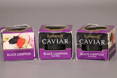 Marzetti Romanoff Caviar, Black Lumpfish, 2 Oz., (Pack of 3) exp 04/17/2026