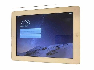 Apple iPad 4th Gen. 32GB, Wi-Fi, 9.7in - White. Needs passcode & SIM. Good. - Image 1 of 2