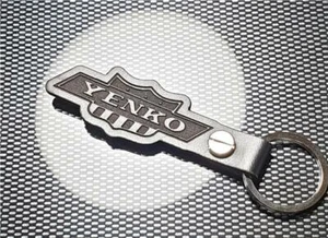 CHEVY YENKO BADGE KEYRING BLACK LEATHER CAMARO CORVETTE SILVERADO OL - Picture 1 of 8