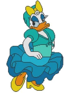 CROSS STITCH+ CRAFT PATTERN Daisy Duck Dance Latin ChaCha Tango Rumba Samba Heel - Picture 1 of 16
