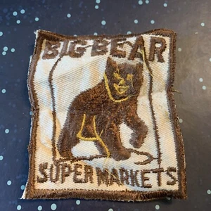 Vintage Big Bear Supermarkets OH Patch Employee Uniform 4C  2.5” X 3” - Picture 1 of 2