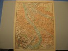 Mannheim-Ludwigsh. Stadtplan von 1926 mit Straßenregister-Altes Original Litho.