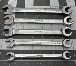 5 Pc. Set Snap On Wrench Set 3/8 - 5/8 Flare Nut Open End RXS 3/8-5/8 - Bild 1 von 9
