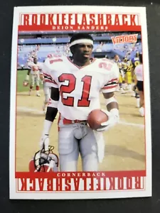 Tarjeta flashback Victory Deion Sanders 1999 novato #374 Falcons - Imagen 1 de 2
