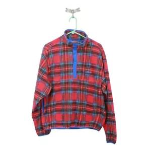 LL Bean Unisex Snap T Fleece Sweater Pullover Colorful Print Women's L Men's M - Picture 1 of 10
