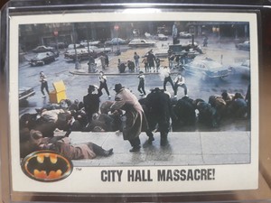 1989 Topps Batman Factory Set Glossy City Hall Massacre! #57 
