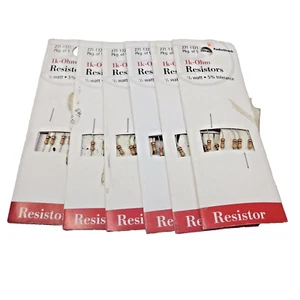 6 Pack of 5=30 Radio Shack 271-1321, 1K-Ohm Resistor 1/4 Watt 5% Tolerance - Picture 1 of 1