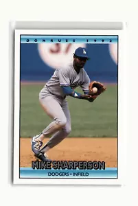 Mike Sharperson Baseball #526 1992 Donruss Los Angeles Dodgers - Picture 1 of 2