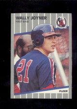 1989 Fleer WALLY JOYNER California Angels Box Bottom Card