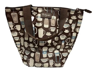 Thirty One Coffee Themed ☕️ Insulated Lunch Tote Bag 9” X 11” - Picture 1 of 12