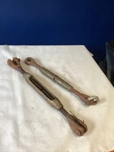 2 X Vintage Marine Turn Buckles Brass And Steel  - Picture 1 of 9