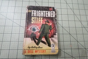THE FRIGHTENED STIFF VON KELLEY ROOS VINTAGE DELL MAPBACK PULP ERA MYSTERY - Bild 1 von 3
