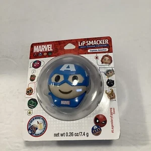 Marvel Lip Smacker Lip Balm Emoji Captain America #LegendaryEggnogFlavor, Sealed - Picture 1 of 2