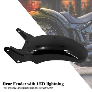 Guardabarros trasero corto intermitente luz LED para Harley 2008-2017 Rocker C Breakout - Imagen 1 de 21