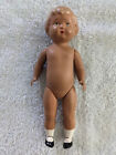 6 3/4&quot; Celluloid girl doll, J.K. KOBS in triangle on her back, Nude, jointed arm