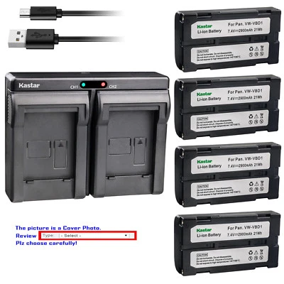 Cargador USB doble de batería Kastar para RCA PRO V730 PRO V741 PRO V742 BDC-46 BDC58 Foto 1 de 4