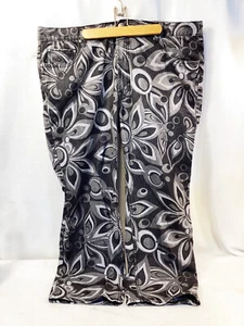 Loudmouth Pants Mens 42x32 Black Golf Flower Pants - Picture 1 of 8