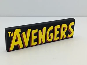 Avengers (vintage) - 250mm wide -3d Printed logo for desk or wall mount.* - Imagen 1 de 2